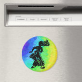 New York Boogie Nights Drum Rainbow Magnet (In Situ (Geschirrspüler))