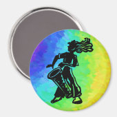 New York Boogie Nights Drum Rainbow Magnet (Vorderseite/Rückseite)