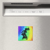 New York Boogie Nights Drum Rainbow Magnet (In Situ (Geschirrspüler))