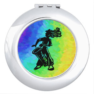 New York Boogie Nights Drum Rainbow Taschenspiegel