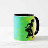 New York Boogie Nights Drum Rainbow Tasse (VorderseiteRechts)