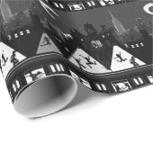 New York Boogie Nights Geschenkpapier (Rolleneckpunkt)