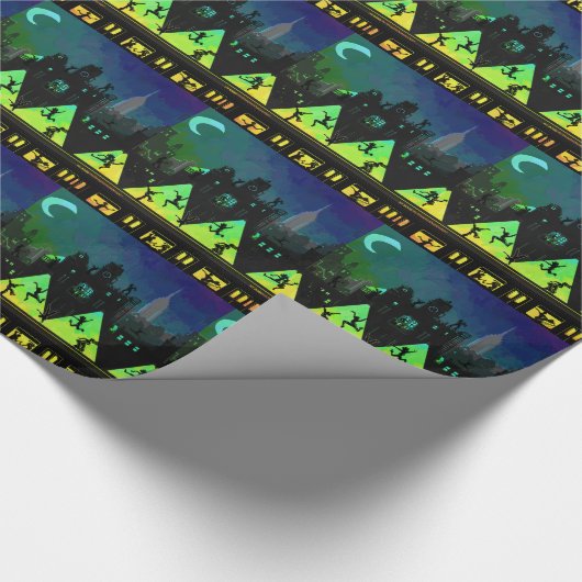 New York Boogie Nights Geschenkpapier (Ecke)