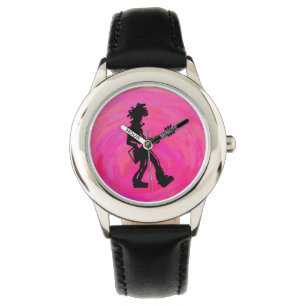 New York Boogie Nights Gitarre Hot Pink Armbanduhr