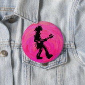 New York Boogie Nights Gitarre Hot Pink Button (Beispiel)