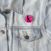 New York Boogie Nights Gitarre Hot Pink Button (Beispiel)
