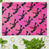 New York Boogie Nights Gitarre Hot Pink Küchentuch (Gefaltet)