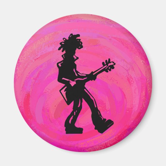 New York Boogie Nights Gitarre Hot Pink Magnet (Vorne)