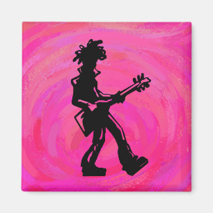 New York Boogie Nights Gitarre Hot Pink Magnet