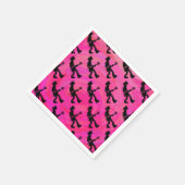 New York Boogie Nights Gitarre Hot Pink Serviette (Ecke)