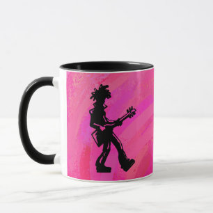 New York Boogie Nights Gitarre Hot Pink Tasse