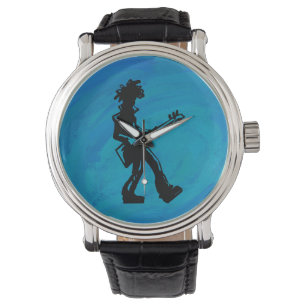 New York Boogie Nights Guitar Blue Armbanduhr