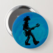 New York Boogie Nights Guitar Blue Button (Vorne & Hinten)