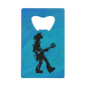 New York Boogie Nights Guitar Blue Geldkarten Flaschenöffner (Vorderseite)