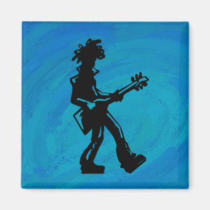New York Boogie Nights Guitar Blue Magnet