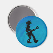 New York Boogie Nights Guitar Blue Magnet (Vorderseite/Rückseite)