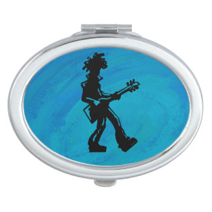 New York Boogie Nights Guitar Blue Taschenspiegel
