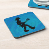 New York Boogie Nights Guitar Blue Untersetzer (Linke Seite)