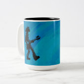 New York Boogie Nights Guitar Blue Zweifarbige Tasse (Vorderseite Links)