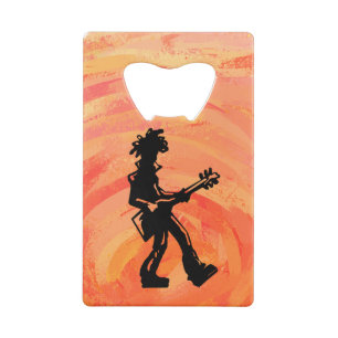 New York Boogie Nights Guitar Orange Geldbeutel Flaschenöffner