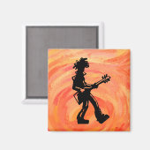 New York Boogie Nights Guitar Orange Magnet (Vorderseite/Rückseite)