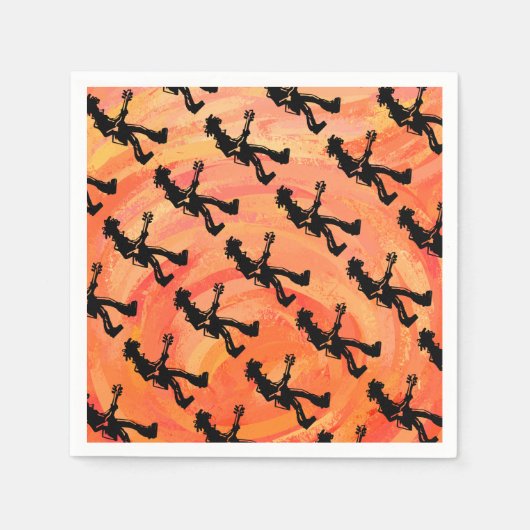 New York Boogie Nights Guitar Orange Serviette (Vorderseite)