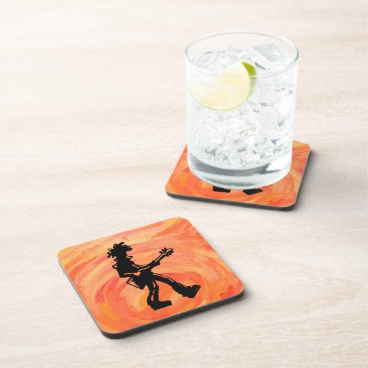 New York Boogie Nights Guitar Orange Untersetzer (Rechte Seite)