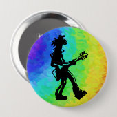 New York Boogie Nights Guitar Rainbow Button (Vorne & Hinten)