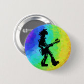 New York Boogie Nights Guitar Rainbow Button (Vorne & Hinten)