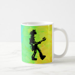 New York Boogie Nights Guitar Rainbow Kaffeetasse