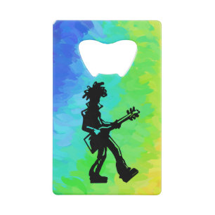 New York Boogie Nights Guitar Rainbow Kreditkarten Flaschenöffner