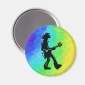 New York Boogie Nights Guitar Rainbow Magnet (Vorderseite/Rückseite)