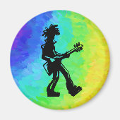 New York Boogie Nights Guitar Rainbow Magnet (Vorne)