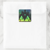 New York Boogie Nights Quadratischer Aufkleber (Tasche)