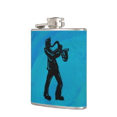 New York Boogie Nights Saxophon Blue Flachmann (Links)