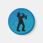 New York Boogie Nights Saxophon Blue Magnet (Vorne)