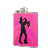 New York Boogie Nights Saxophon Hot Pink Flachmann (Links)