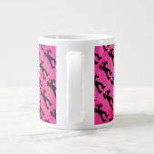 New York Boogie Nights Saxophon Hot Pink Jumbo-Tasse (Rückseite)