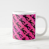 New York Boogie Nights Saxophon Hot Pink Jumbo-Tasse (Rechts)