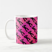 New York Boogie Nights Saxophon Hot Pink Kaffeetasse (Links)