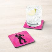 New York Boogie Nights Saxophon Hot Pink Untersetzer (Rechte Seite)