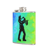 New York Boogie Nights Saxophon Rainbow Flachmann (Links)