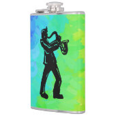 New York Boogie Nights Saxophon Rainbow Flachmann (Links)