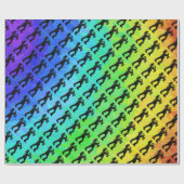 New York Boogie Nights Saxophon Rainbow Geschenkpapier (Flach)