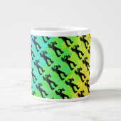 New York Boogie Nights Saxophon Rainbow Jumbo-Tasse (Vorderseite Rechts)