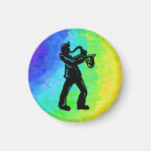 New York Boogie Nights Saxophon Rainbow Magnet (Vorne)