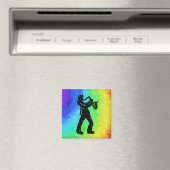 New York Boogie Nights Saxophon Rainbow Magnet (In Situ (Geschirrspüler))