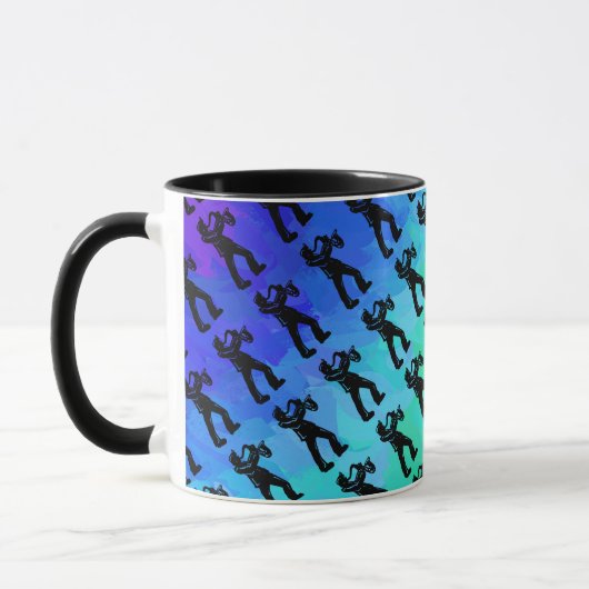 New York Boogie Nights Saxophon Rainbow Tasse (Links)