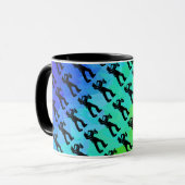 New York Boogie Nights Saxophon Rainbow Tasse (Vorderseite Links)