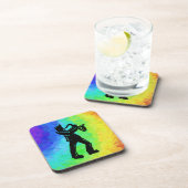 New York Boogie Nights Saxophon Rainbow Untersetzer (Rechte Seite)